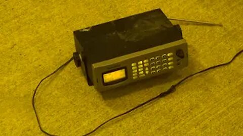 Radio Shack scanner smashed
