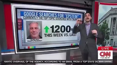 Google searches for “Epstein” are up 1200 % this week❗️