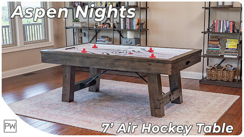 Aspen Nights Distressed Wood Air Hockey Table | Chamberlain