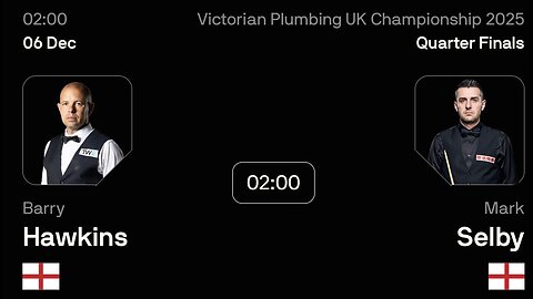 🔴 ถ่ายทอดสดสนุกเกอร์ 🏴󠁧󠁢󠁥󠁮󠁧󠁿 มาร์ค เซลบี้ VS แบรี่ย์ ฮอว์กิ้นส์ 🏴󠁧󠁢󠁥󠁮󠁧󠁿 ศึก ยูเค
