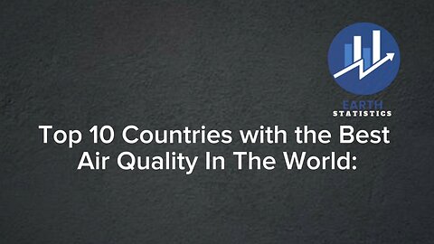 Top 10 Countries with the Best Air Quality In The World