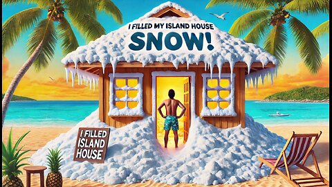 I FILLED MY ENTIRE ISLAND HOUSE WITH SNOW! ❄️🏠 (INSANE DIY WINTER TRANSFORMATION!)