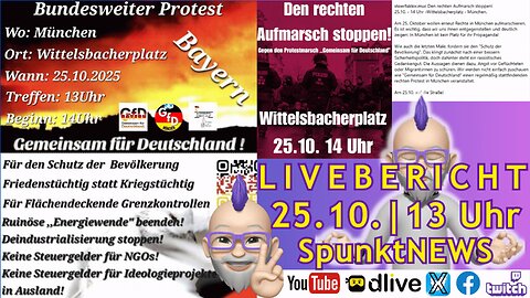 💥📢Livebericht - GfD Demo UND linksextreme Gegendemo, übrigens BEIDE am Wittelsbacherplatz💥