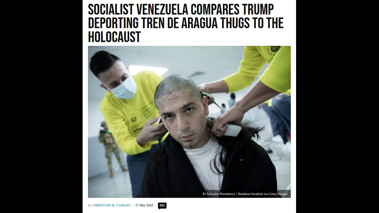 Deporting Tren De Argua is like the Holocaust