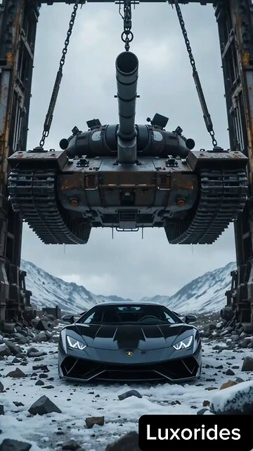 The Tank Falling down on the car