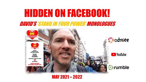 HIDDEN ON FACEBOOK! David's 'Stand in your POWER' monologues