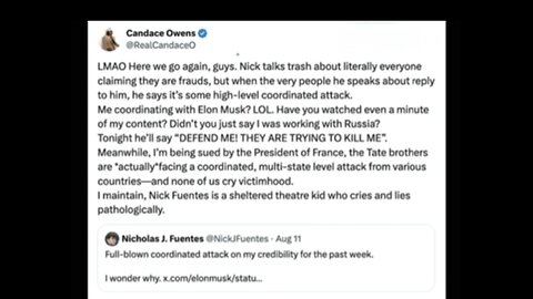 Hold on This gets intense| Influencer Civil War” - Nick Fuentes ROASTS Tucker, Candace & Musk Over FED Controversy