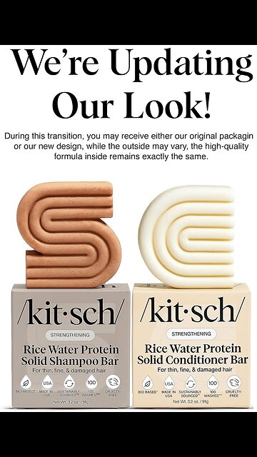 Kitsch Rice Water Shampoo & Conditioner Set