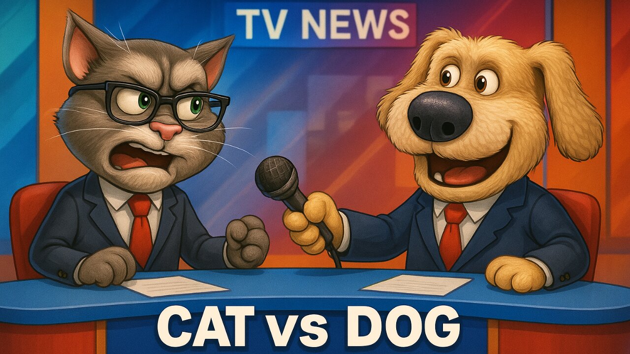 TOM vs BEN: The Funniest Newsroom Debate Between a Cat and Dog Ever!