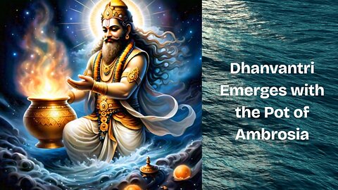 Dhanvantri Emerges with the Pot of Ambrosia