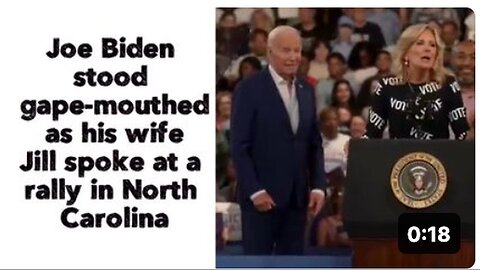 "Joe Biden Astonished as Wife Jill Addresses North Carolina Rally"