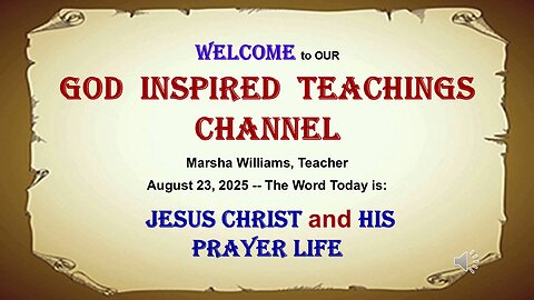 Jesus Christ and His Prayer Life