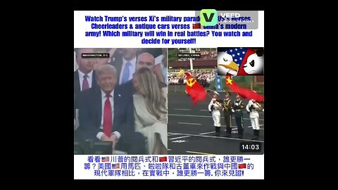 Watch Trump’s verses Xi’s military parade