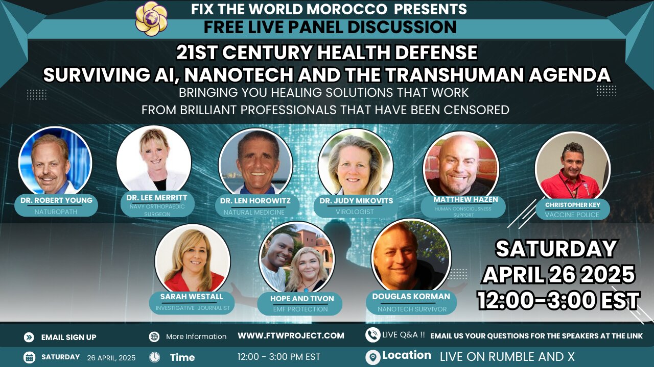 Free Live Panel Sat April 26 on Healing from Nanotechnology Dont Miss This!