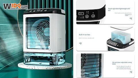 🎐️ Portable Cooling Fan with Ice Box & LED Magic ❄