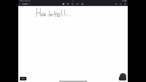 How to tell…