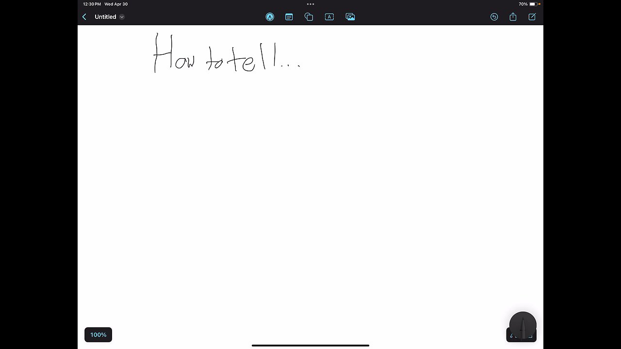 How to tell…
