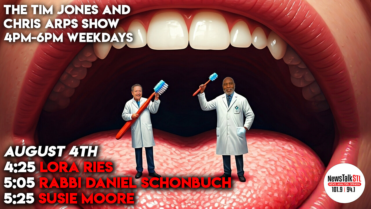 The Tim Jones and Chris Arps Show 08.04.2025 Lora Ries | Rabbi Schonbuch | Susie Moore