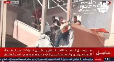 ON LIVE Televison: Israel directly targets Gaza's Civil Defense personnel inside Nasser Hospital