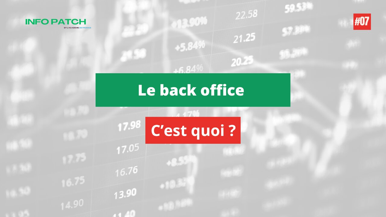 Le back office C'est Quoi ?