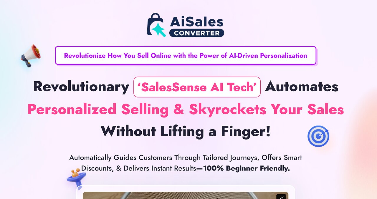 AI Sales Converter: Creates Custom Product Recommendations and Tailored Sales Experiences For Buyers