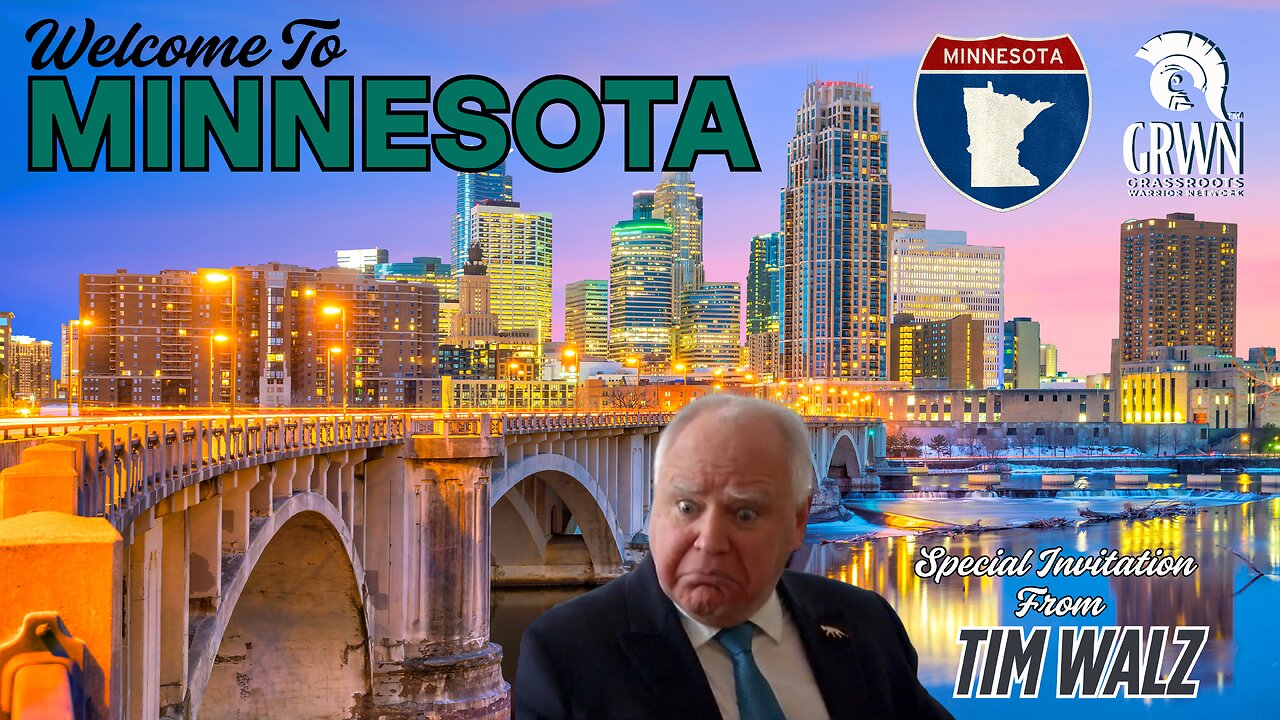 Tim Walz welcomes YOU to Minnesota (72 second advert) lol