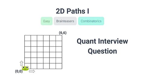 2D Paths I - Quant Interview Question