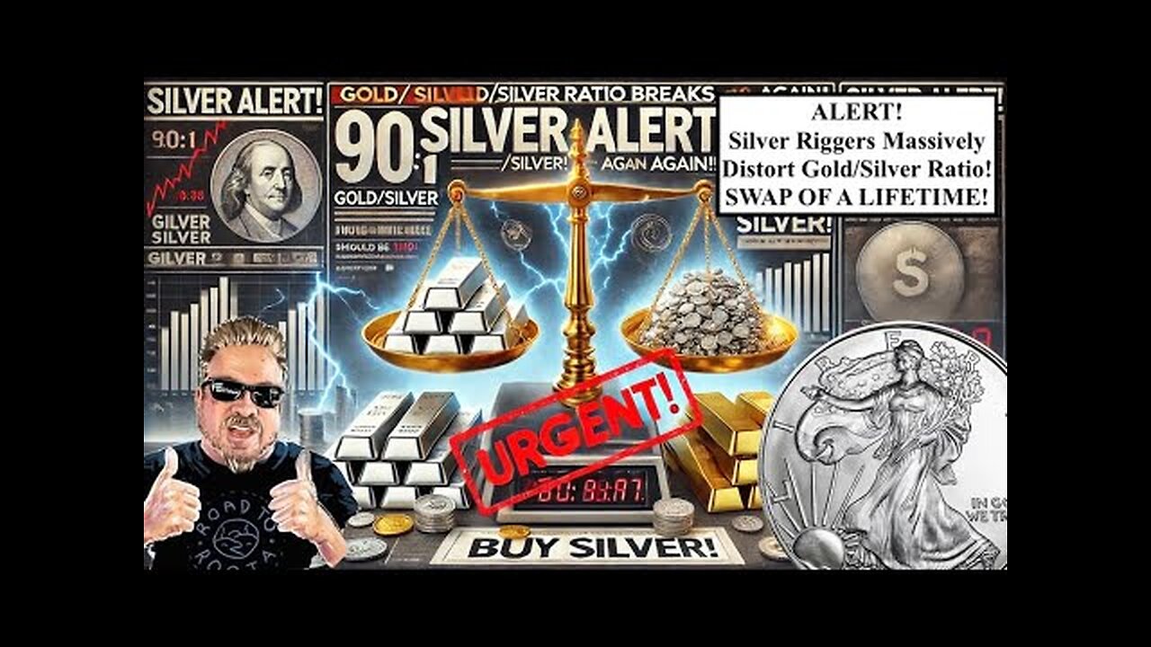 SILVER ALERT! Gold/Silver Ratio Breaks 90-1 AGAIN! Should be 1-10! SWAP GOLD for SILVER!! (Bix Weir)