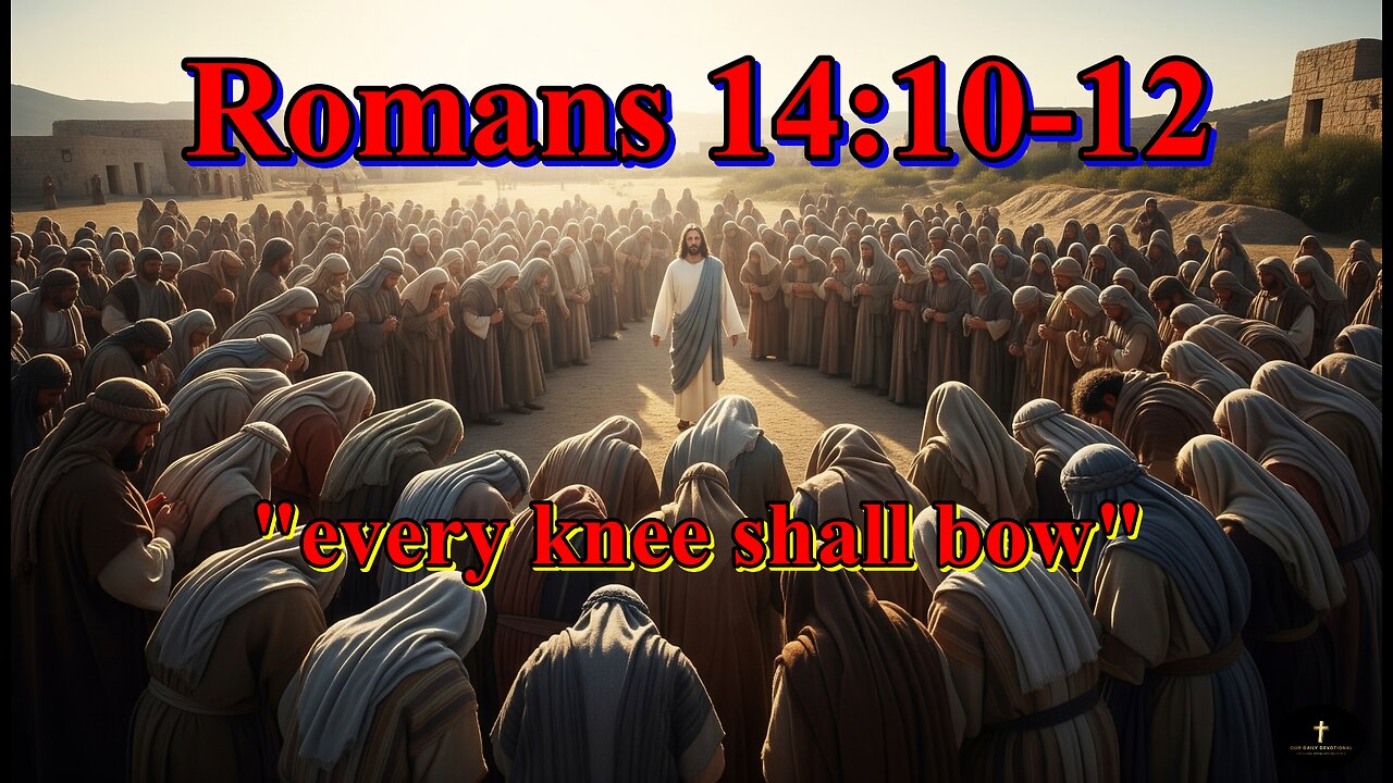 Romans 14:10-12, every knee shall bow to me, and every tongue shall confess to God