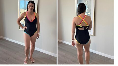 Women’s one piece swimsuit with tummy control