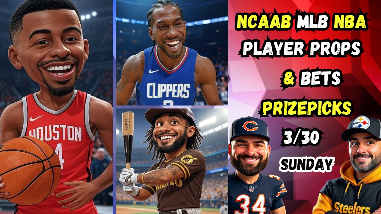 π Sunday College Basketball Picks Today | Elite 8 PROPS | π NBA Props | βΎοΈ MLB PROPS | For 3/30/25