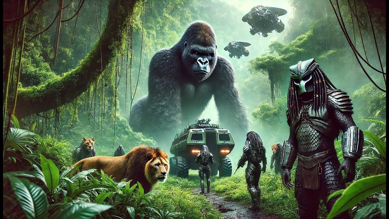 King Kong Fights Deadly Predators to Protect Lions on Skull Island! 🦍🦁⚔️