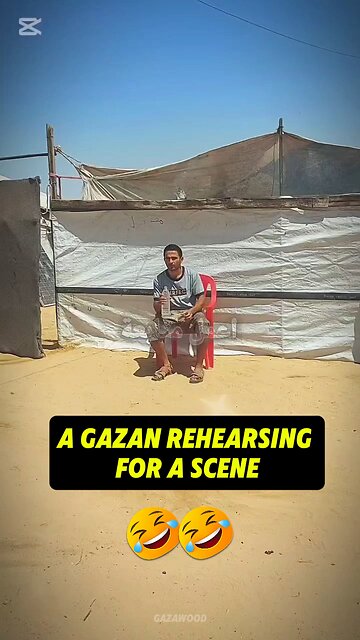 Gazan rehearsing for his death scene... Do you Lough or Cry for this?