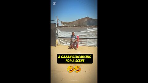 Gazan rehearsing for his death scene... Do you Lough or Cry for this?