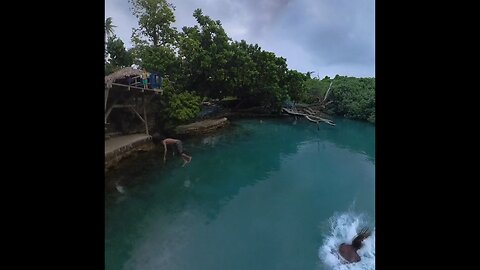 Fun at the Blue Lagoon in Vanuatu
