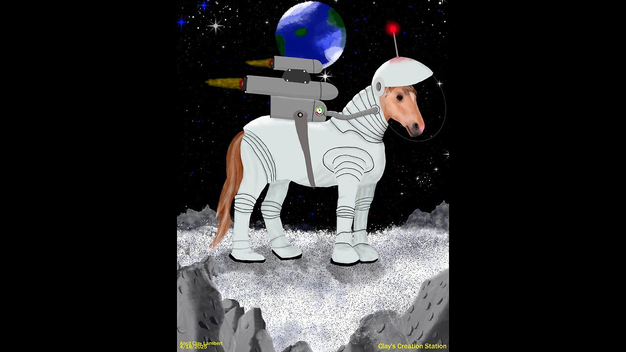 Mission to Mars , Horse fitted for space suit. No Commentary