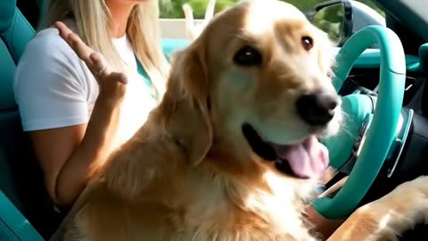 Amazing Dog Driving