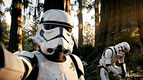Stormtrooper and Greg in Endor’s forest