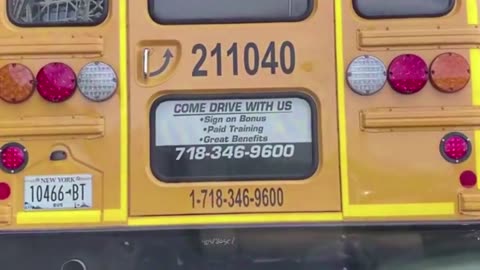 Stopping Behind Various NYC City Buses and School Buses
