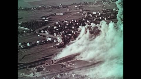 Original color footage of Junkers Ju 87 D-5 Dive Bombers in action over the Eastern Front