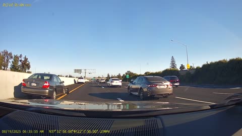 Car Goes Airborne in Freeway Accident