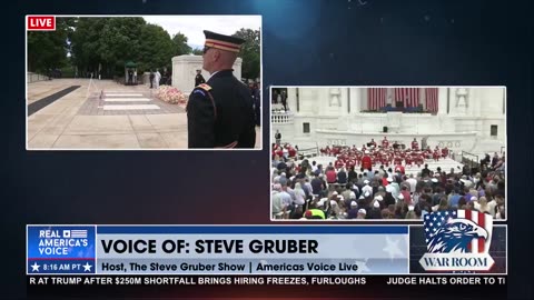 PRESIDENT TRUMP ARRIVES AT ARLINGTON