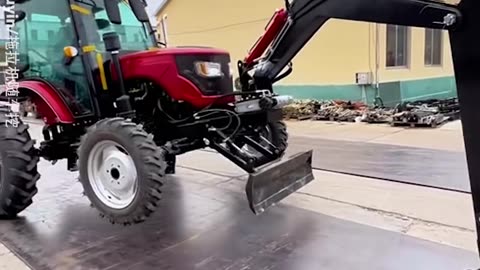 Multi-Tasking Tractor With Different Attachments!