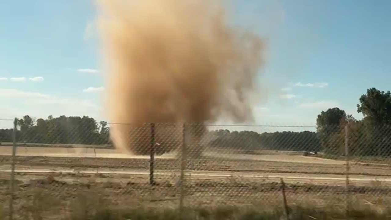 Dust Devil Vortexes Merge