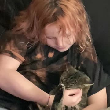 Trinity meets Chloe the cat