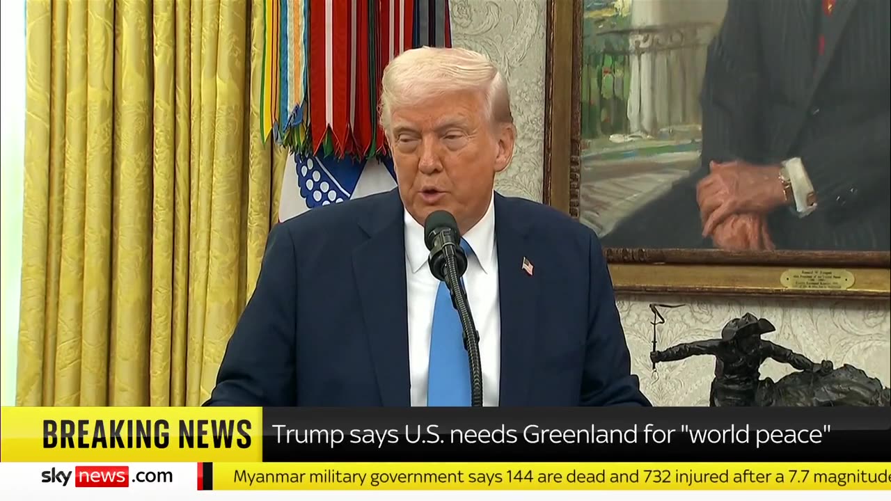 President Trump: "The U.S. needs Greenland for international security."
