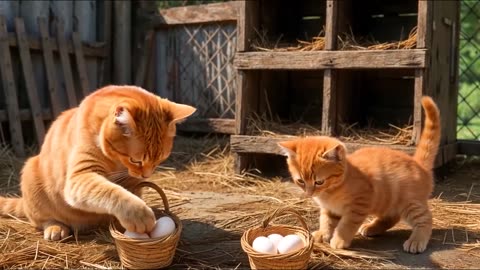 Mama Cat Harvests Eggplants to Buy Ginger Kitten a New Bicycle _ Heartwarming Story 🐾🚲🐱