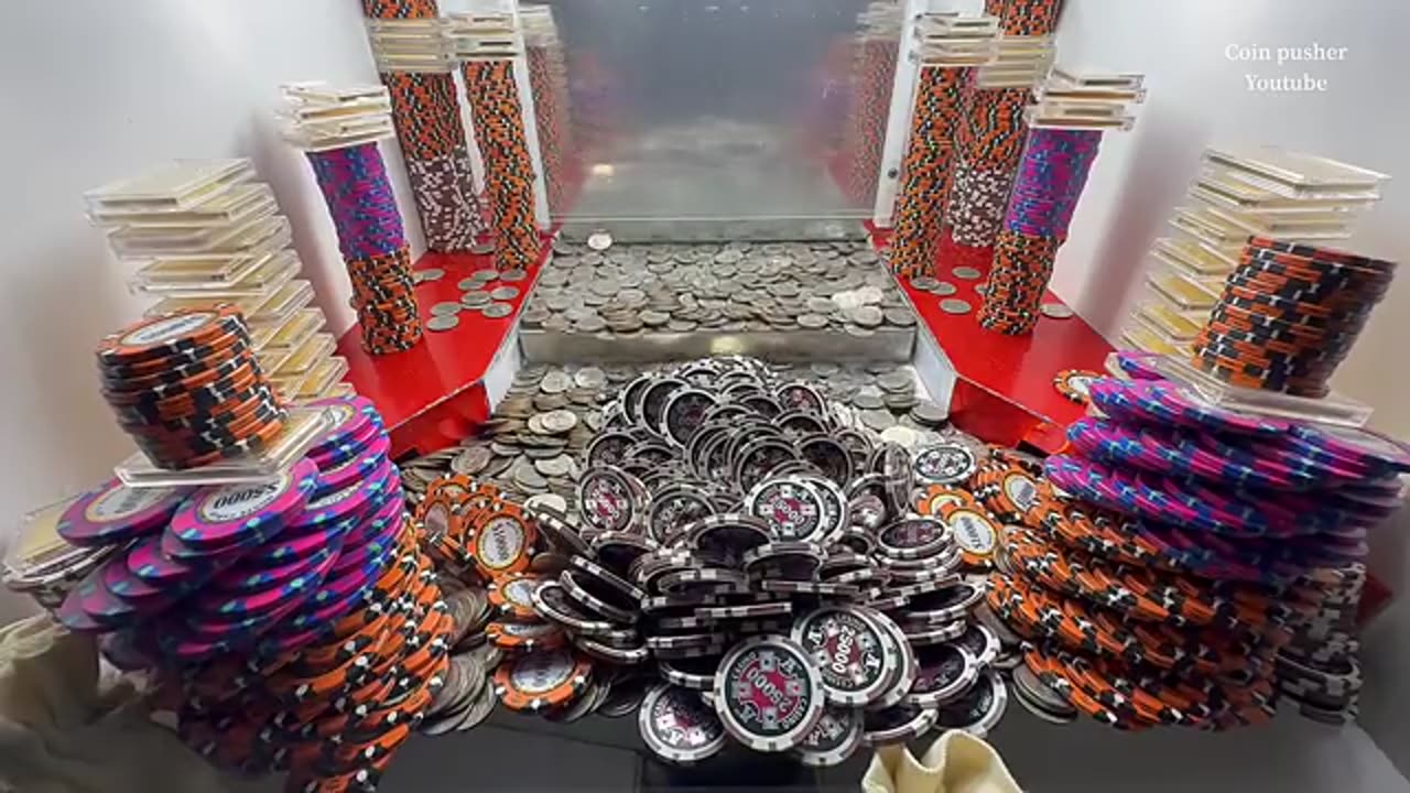 Starting with 15 Quarters High Limit Coin Pusher