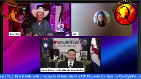 Capt Kyle & Kelly resume our biweekly Round Table w Australia Party's leader LTC Riccardo Bosi!