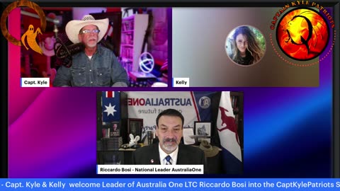 Capt Kyle & Kelly resume our biweekly Round Table w Australia Party's leader LTC Riccardo Bosi!